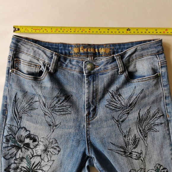 🎉3xHP🎉 Desigual Floral Jeans “Hibiscus” size 29 - Picture 16 of 16